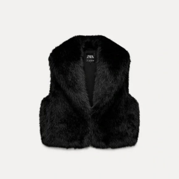ZARA FAUX FUR VEST - Picture 6 of 6